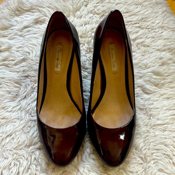 Dark cognac Italian leather 3” heels from Mossimo Dutti. Sz 37/US 6.5. - Picture 2 of 7